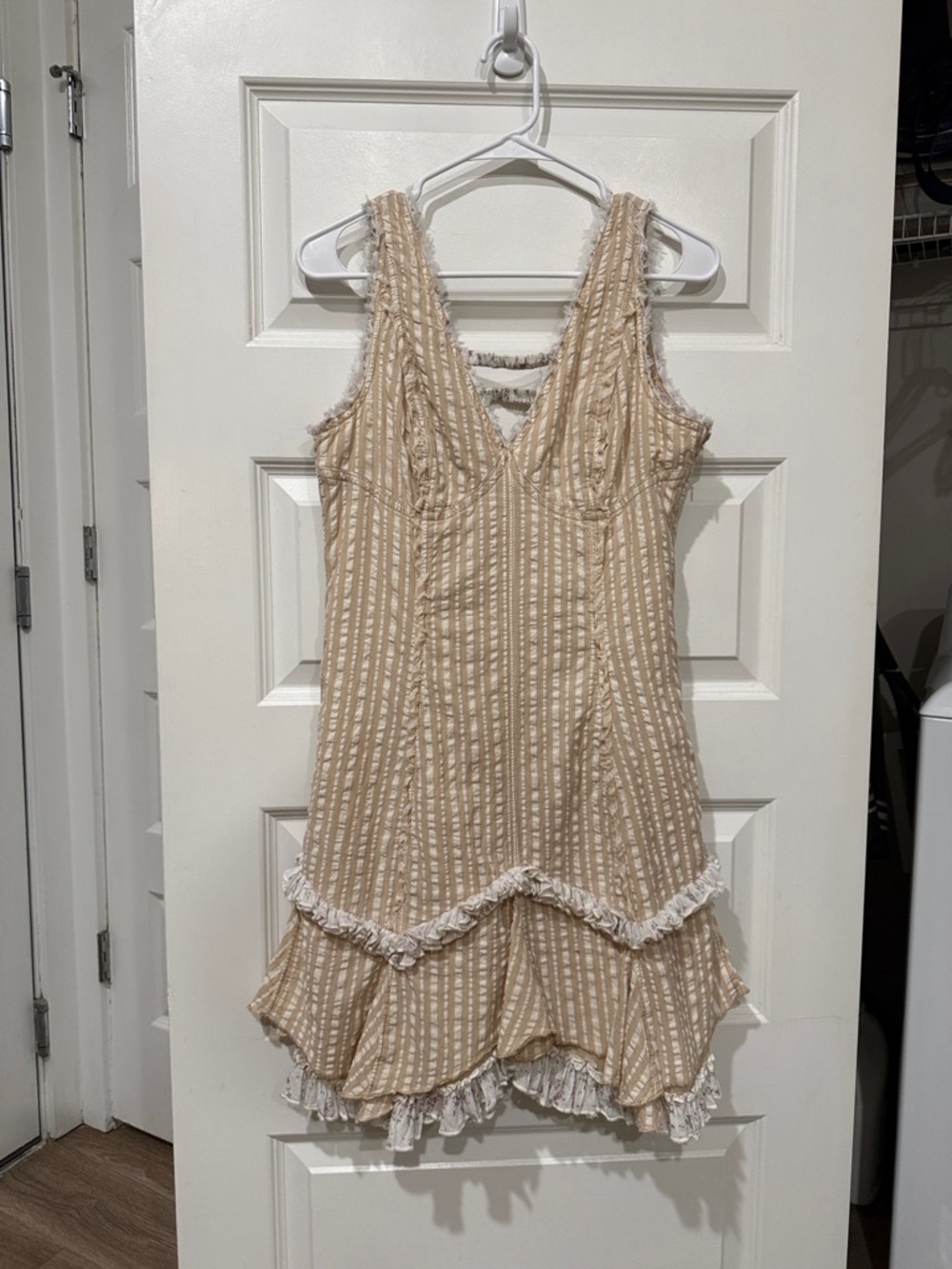 Pilcro V-Neck Ruffle Mini Dress - Picture 2 of 8